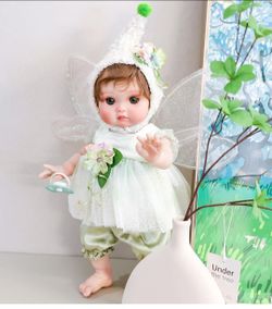 Baby Doll, 18 Inch Reborn Baby Dolls – Realistic Lifelike Green Fairy Newborn Girl Doll, Real Life Baby Dolls with Accessories, Gift for 3+ Year Old G