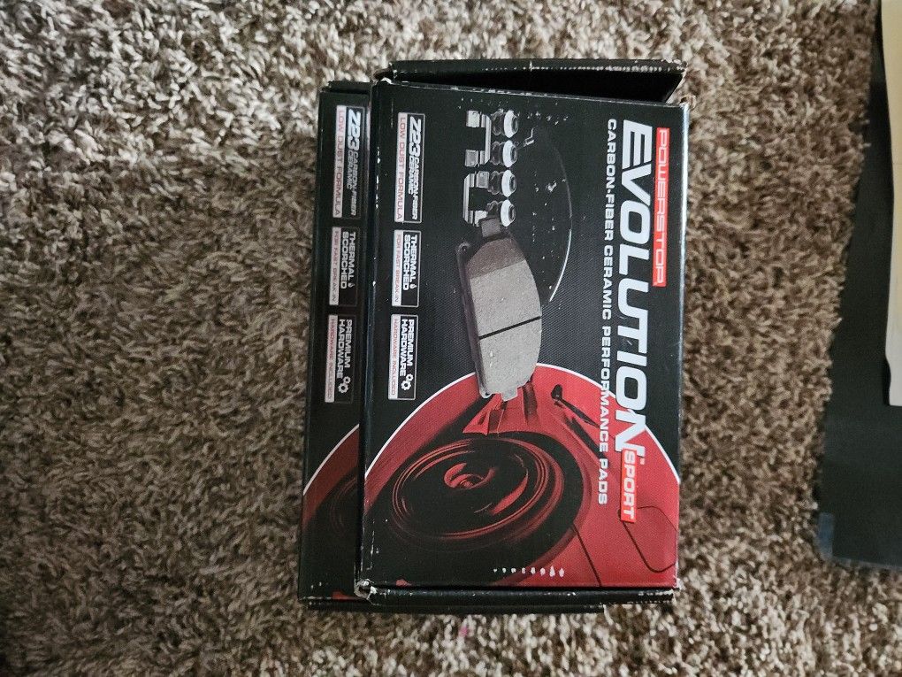 Power Stop Evolution Sport Front Brake Pads And Rear Brake Pads Whole Set Brand New Everything Included