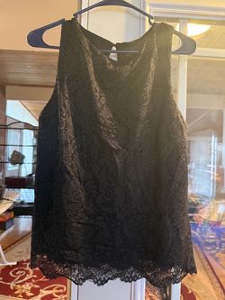 Black Lace Sleeveless Top