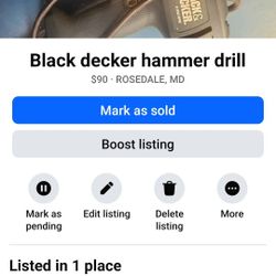 Black Decker Hammer Drill 