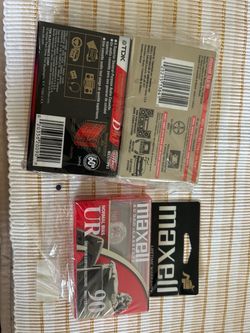 Vintage lot of 3 new, factory-sealed audio cassettes