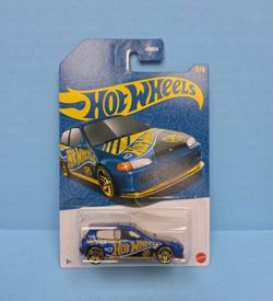 Hot Wheels Blue And Gold Anniversary ‘92 Honda Civic EG In Protector Collector