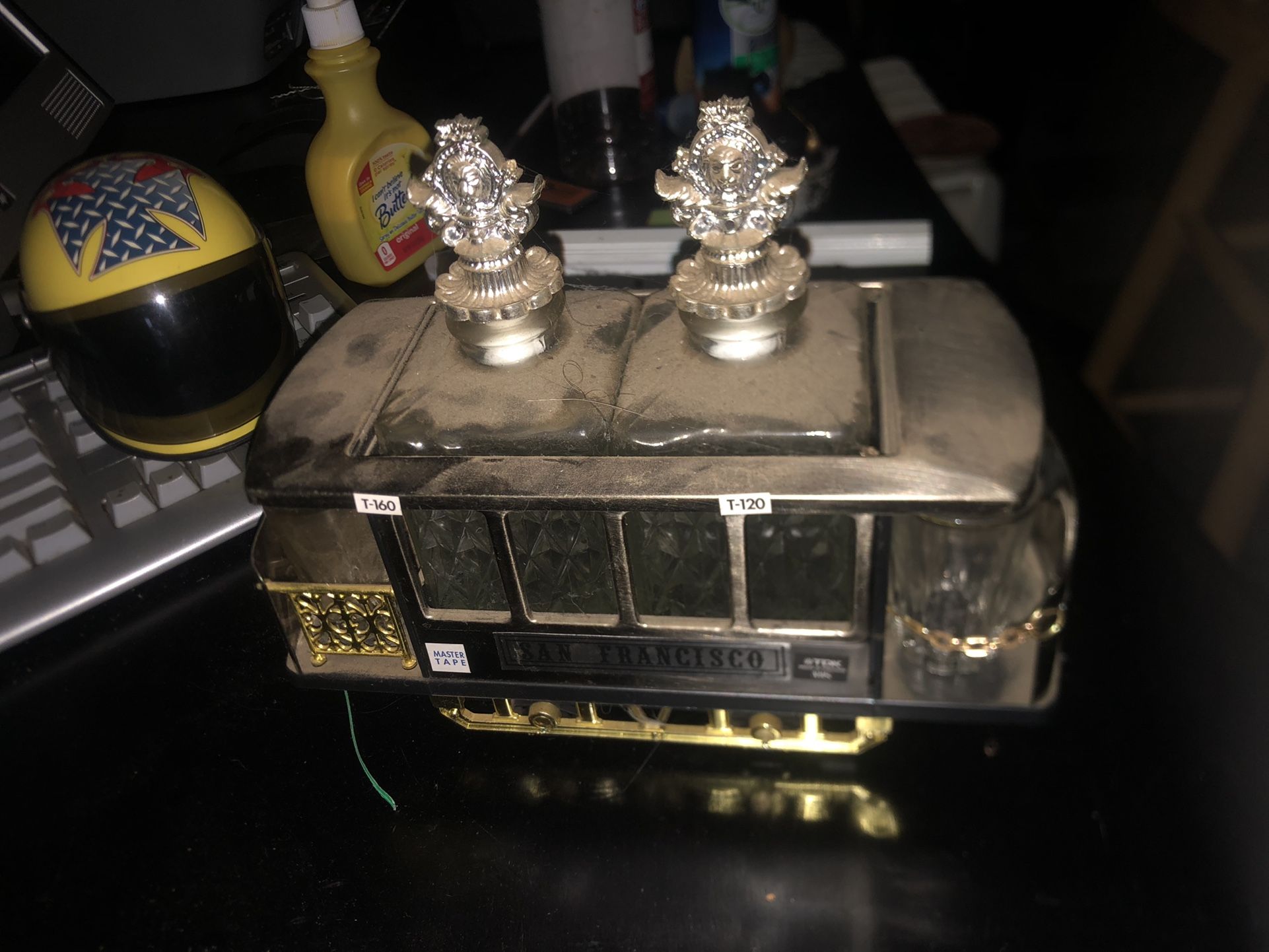 Train Glass Bottle Decanter With Shot Glasses