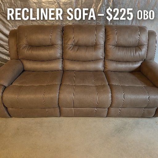 Reclining Sofa – Smoke-Free Home, $225