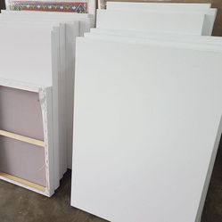 Artist Stretched Cotton Canvas 3/4” and 1-1/2 white blank canvas various sizes available