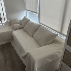 L-Shaped cloud sofa And Chair 