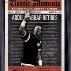 2010-11 Classics Kareem Abdul-Jabbar Classic Moments #7 Lakers
