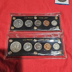 1956 And 1957 SILVER Proof Sets