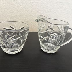 Vintage Anchor Hocking Creamer & Sugar Bowl