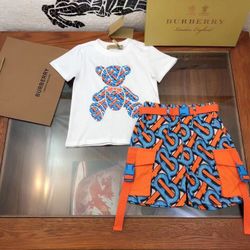 Boys BURBERRY 2 Pc Short Set Kids 