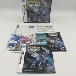 Pokemon Diamond Nintendo DS Original Case + Manual + Inserts *No Game Cartridge*