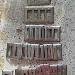 Lot Of Metal Light Switch Covers 