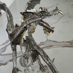 Franklin Mint Michael Whelan "Guardian of the Treasure" Silver Dragon