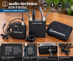 Audio-Technica ATW-R1810aC Wireless Lavalier System
