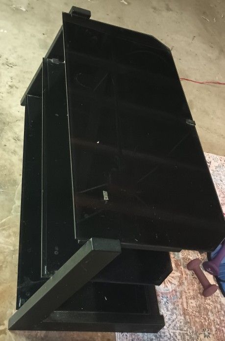 Black Glass Beautiful TV. Stand