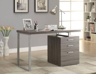 Weathered Grey Desk with Reversible Set Up Option $199- SALE!