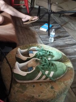 Adidas Gazelle Green Suede Sneakers