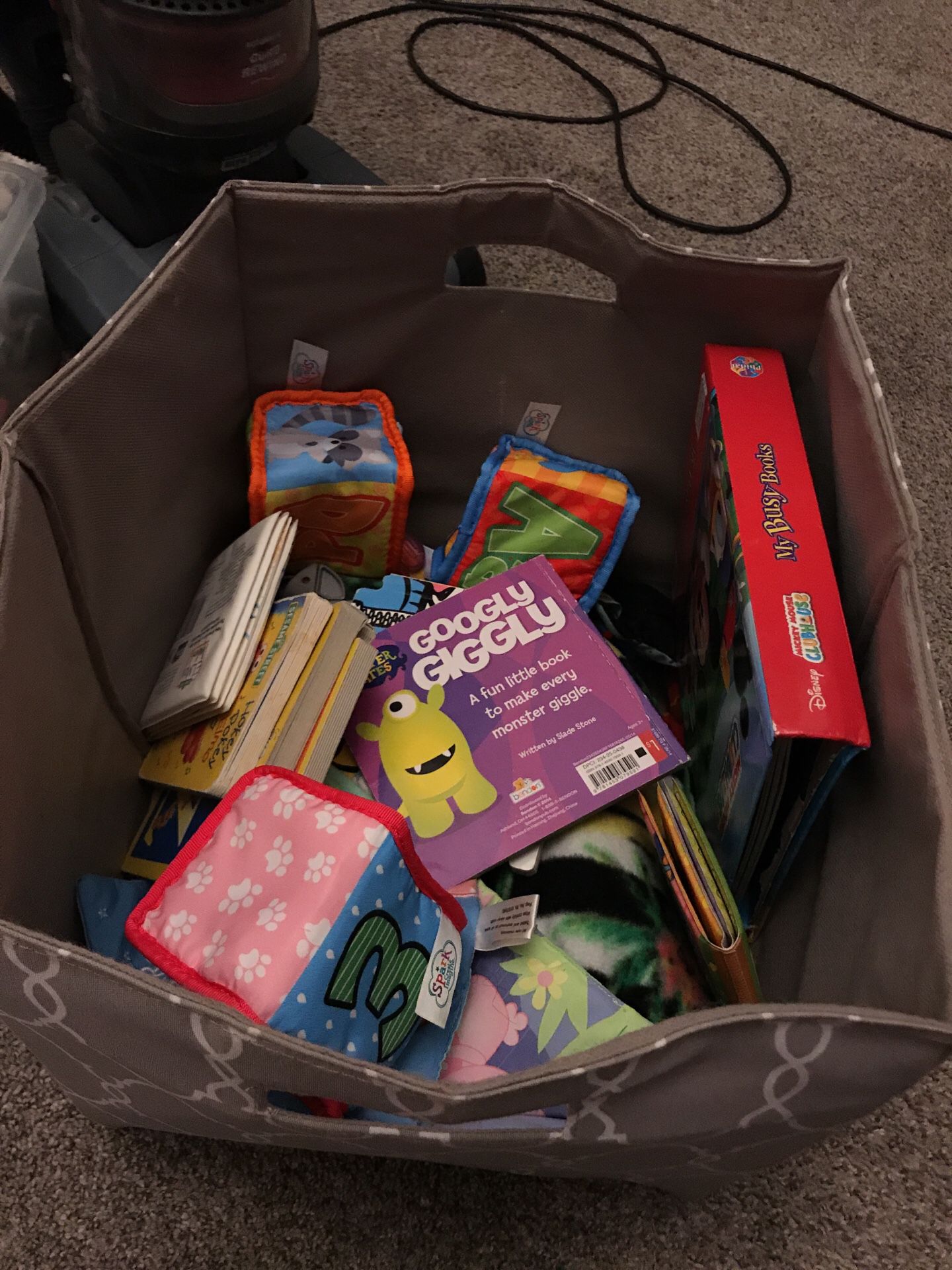 Box full of kids toys/books
