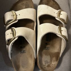 New Birkenstock Sandals Big Buckle Sandcastle Color Size 39