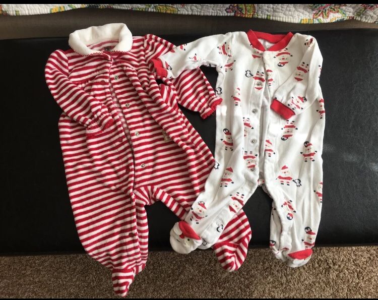 6M Xmas Bodysuit--Set of 2