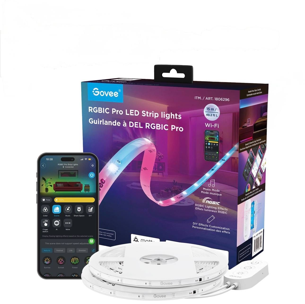 Govee 49.2ft RGBIC Pro LED Strip lights