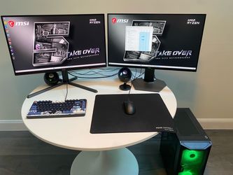 Gaming PC + 2x 1440p Monitors + Keyboard/Mouse + Accessories — $1,050 OBO