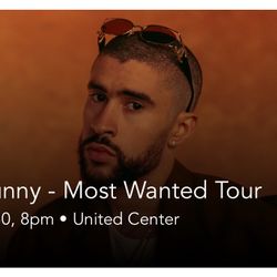 2 Bad Bunny Tickets For Saturday March 30th 