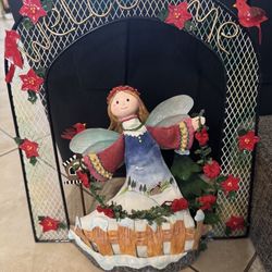 Holiday angel welcome sign decoration