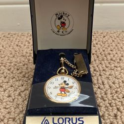 1990 Lorus Quartz Mickey Mouse Pocket watch 