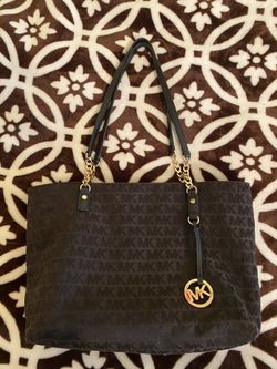 Michael Kors jet set jacquard canvas tote