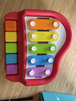 Toddler Xylophone and Piano Musical Toy – 5 Rainbow Keys and Bars