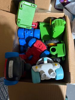 Box of toy cars