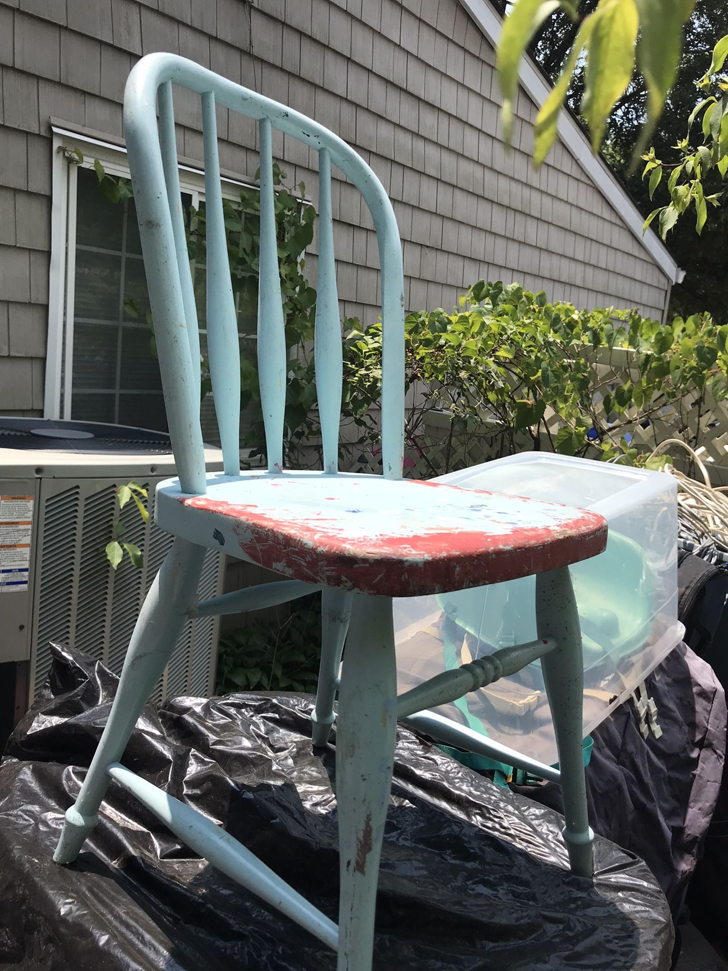 Nice Kid Solid Wood Chair Needs Paint Very Sturdy Only $10 Firm