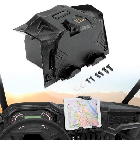 Kemimoto Compatible with RZR 1000 XP Electric Device Tablet Holder, GPS Mount Phone Mount Storage Box Compatible with 2019-2023 Polaris RZR XP Turbo 