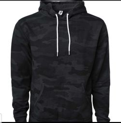 Black Camo Hooded Sweatshirt-New