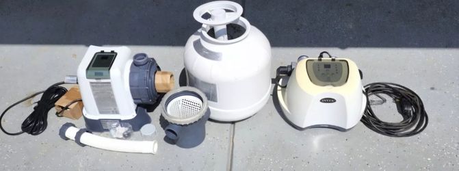 Intex 26651EG 3000 GPH Pool Sand Filter Pump with Krystal Clear Saltwater System