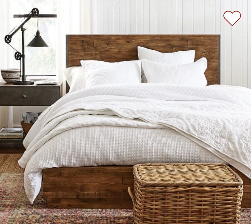 Queen Pottery Barn Big Daddy's Antiques Reclaimed Wood Storage Platform Bed