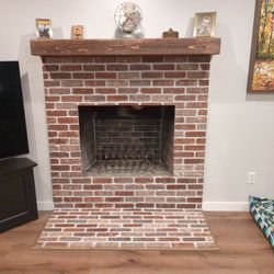 Vintage Distressed Wood Mantle 