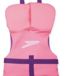 Speedo Infant Life Vest - Pink: Zipper Buckle Closure, Polyethylene Polyester Material