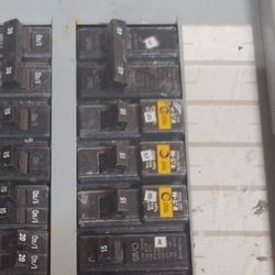 Square D Box And Breakers