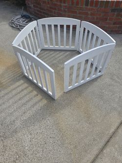White Pet Fence