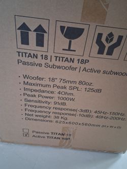18 inch titan powered subwoofer 500