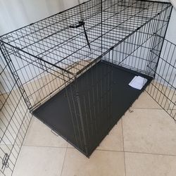 Brand New In Box Xxl'xxxl Dog Crate 2 Door Folding Dog Kennel & Tray Up To 125lbs Animal Cage Jaula De Mascota