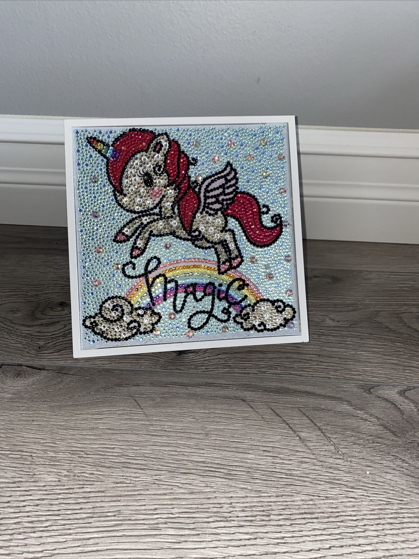 Magic Unicorn Rainbow Rhinestones Frame