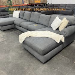 Free Delivery* Gray Sectional Double Chaise Sofa