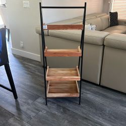 Wood And Metal Shelf
