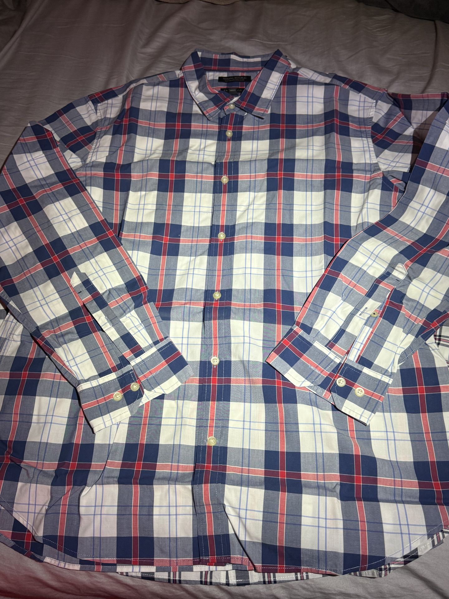 banana republic camden fit dress shirt Banana Republic Shirt Men's XL Camden Fit Plaid Classic Preppy Office  Workwear katiamossin.com