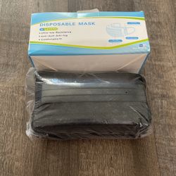 Disposable Face Mask Black Box X 50
