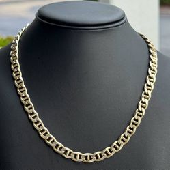 Jewelry .925 Sterling Silver mariner necklace chain  22.00” 8.00mm 52.70