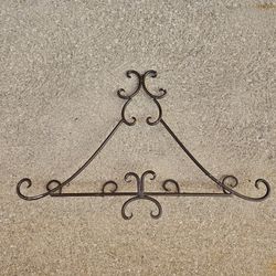 Wrought Iron 2 Plate Holder Wall Hanging
